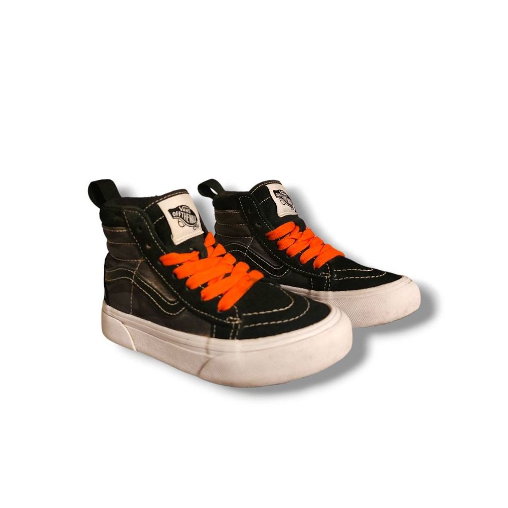 VANS for the elements non slip skate shoe boys size 11.5 orange and black lace u